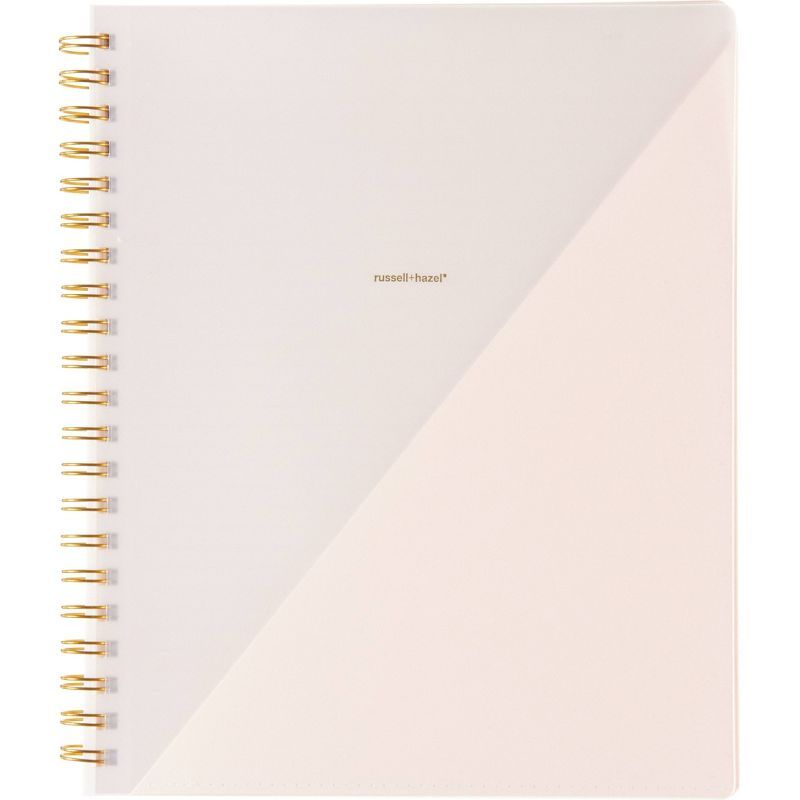College Ruled 1 Subject Signature Spiral Notebook with Pocket Blush - russell+hazel | Target