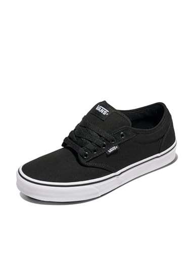 Vans Men's Atwood Shoe - Low-Top Fashion Sneakers for Work & Everyday Wear. (Canvas) Black/White. 12 | Amazon (US)