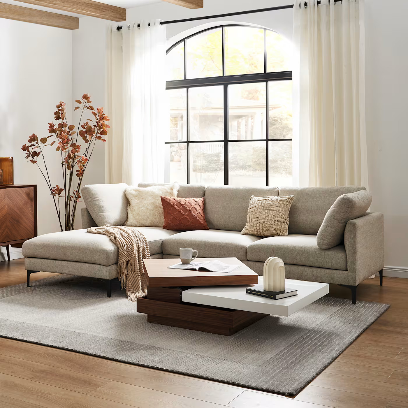 Adams Chaise Sectional Sofa | Castlery | Castlery US