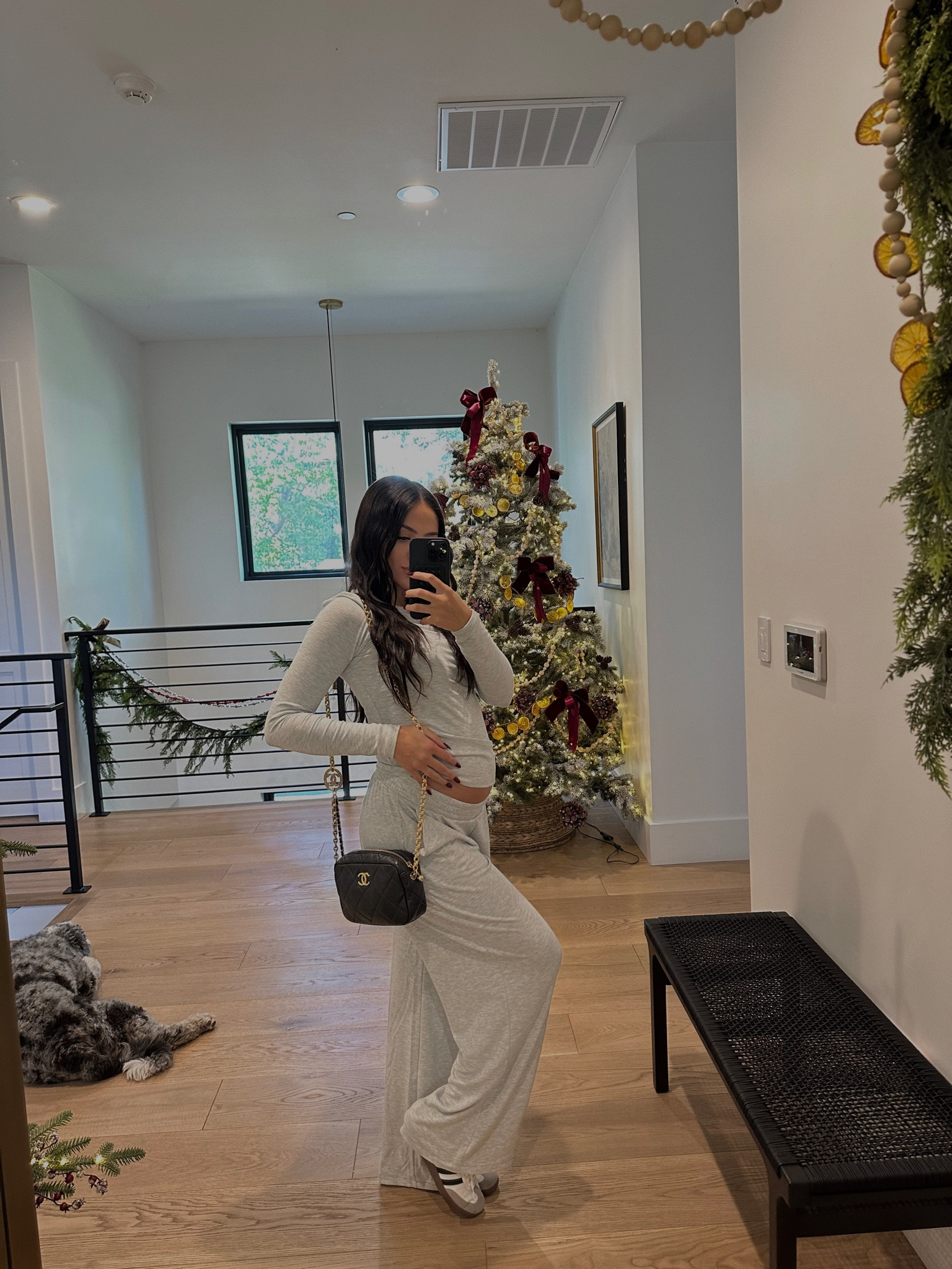 The best bump friendly lounge set 🤍 half the price of skims and I’m obsessed! Last day to shop the sale, wearing size Small in the top and XS in the pants 

#LTKfindsunder100 #LTKsalealert #LTKbump