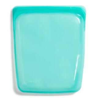 Stasher 64.2 oz. Half Gallon Silicon Food Storage Bag in Aqua | The Home Depot