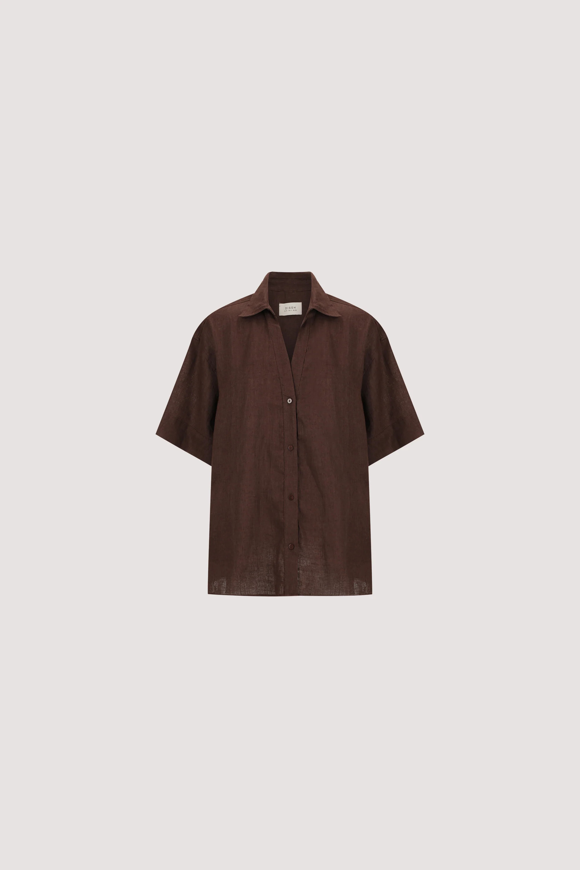 HELENA COCOA LINEN SHIRT | DISSH
