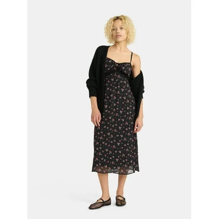 No Boundaries Maxi Dress with Lace Trim Women’s | Walmart (US)