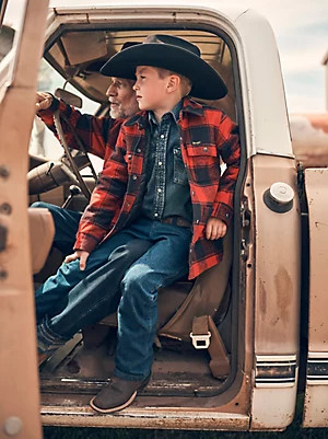 Boy's Wrangler Quilt Lined Flannel Shirt Jacket | Wrangler