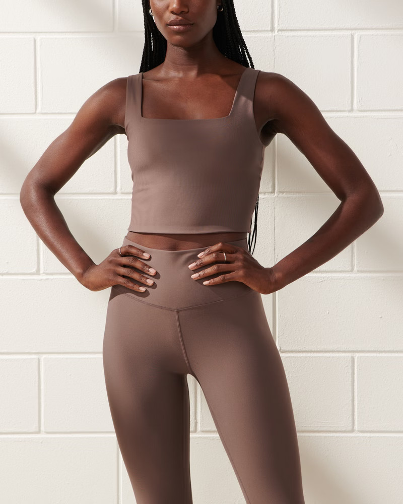 YPB sculptLUX Squareneck Slim Tank | Abercrombie & Fitch (US)