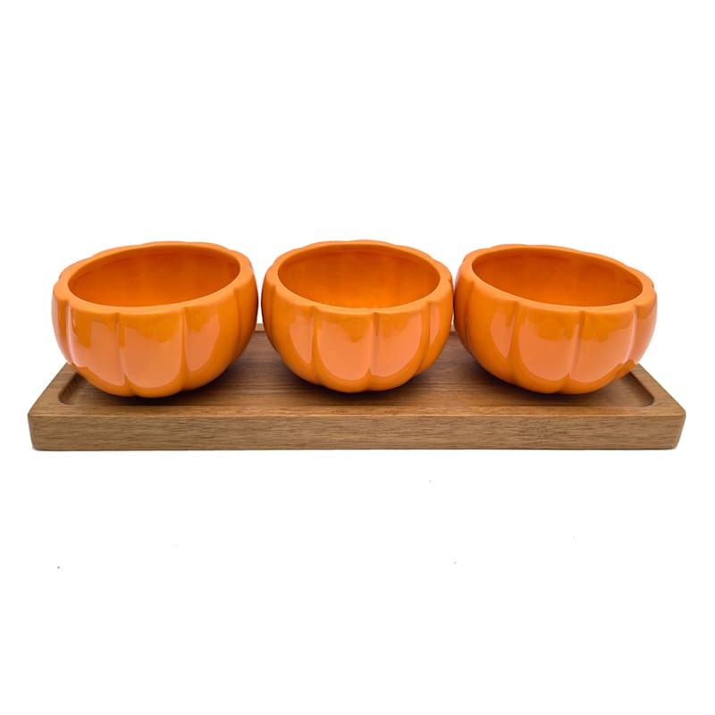 Acacia Wood Pumpkin Board | At Home