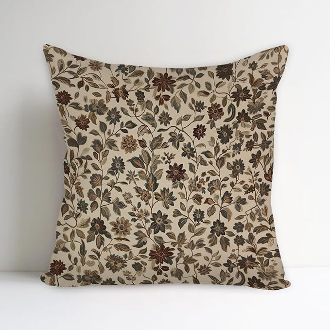 SUNFYCN William Morris Abstract Vintage Floral Velvet Design Throw Pillow Cover Home Decor, Art D... | Amazon (CA)