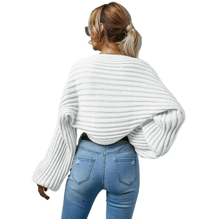 Casual Plain Long Sleeve White Women Cardigans (Women's) | Walmart (US)