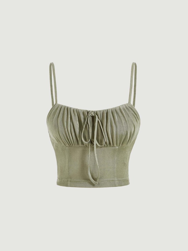 SHEIN MOD Solid Ruched Bust Cami Top | SHEIN