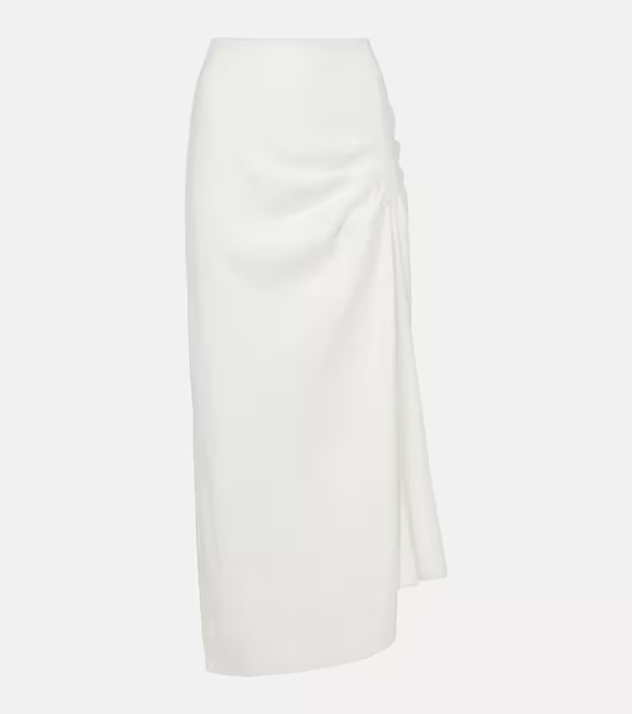 SIR Dorian ruched linen-blend maxi skirt | Mytheresa (US/CA)