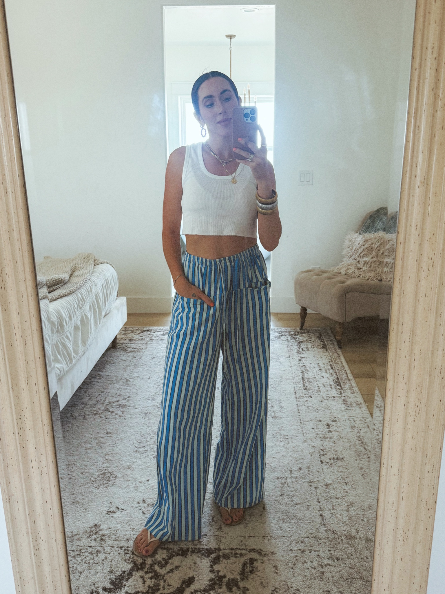 Striped lounge pants 

#LTKFindsUnder50