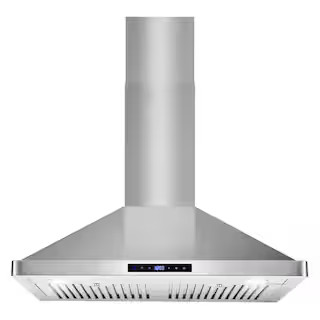 Cosmo 30 in. Vista Collection 380 CFM Ducted Wall Mount Range Hood, Touch Controls, LED Lights, S... | The Home Depot