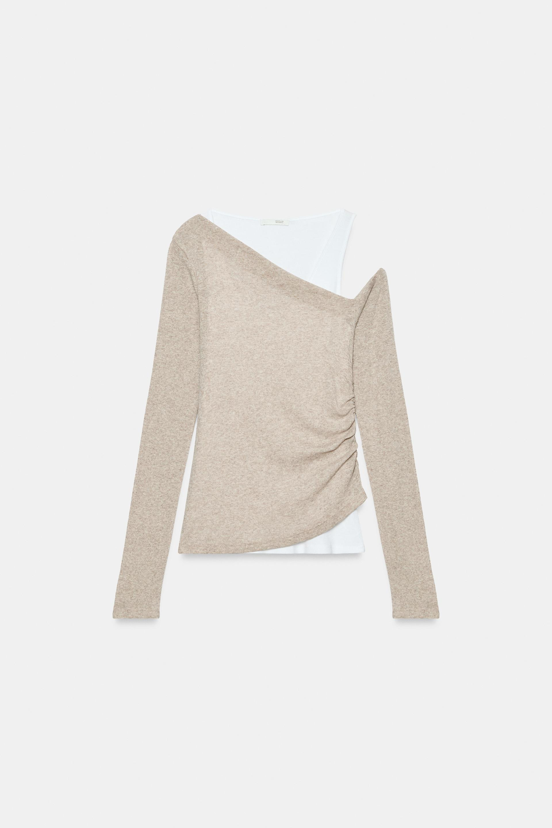 DOUBLE DRAPED TOP | Zara UK