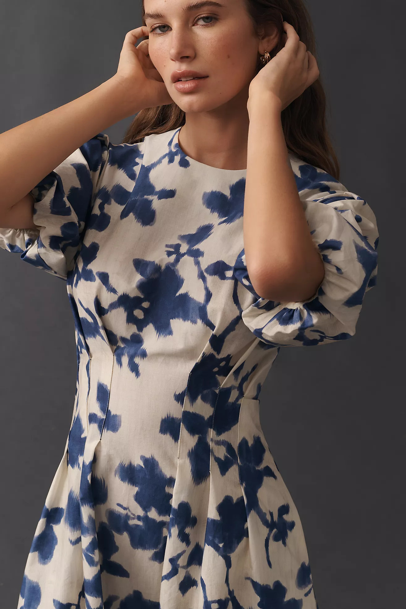 Exquise Tobie Puff-Sleeve Mini Dress | Anthropologie (US)