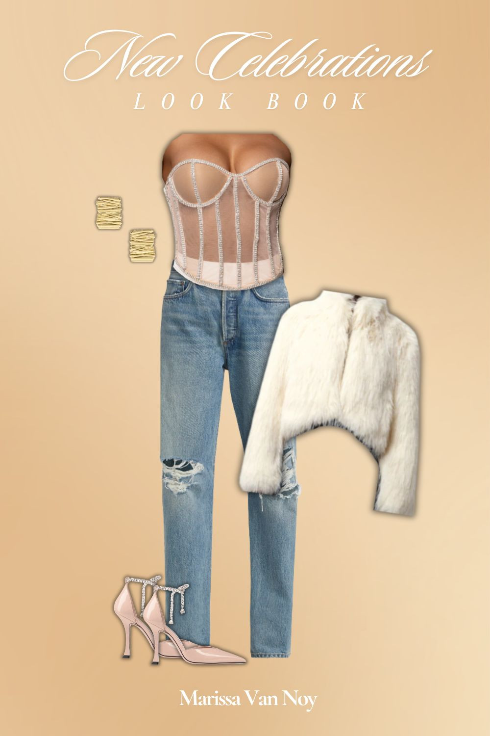 The formula for a perfect evening: Faux fur and a bit of sparkle. 🤍 

Wearing a cropped fur coat gifted by Apparis over this amazing rhinestone corset by Perfect Corset. Kept it feeling like 'me' with distressed AGolde denim and classic Jimmy Choo heels. Sourced some similar sparkly options from @Nordstrom.
 

 #LTKdayinmylife #LTKootd #LTKSaleAlert