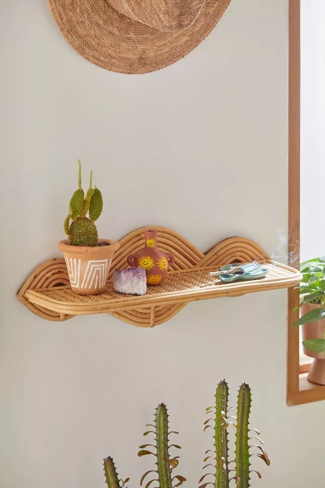 Hahn Rattan Wall Shelf | Urban Outfitters (US and RoW)