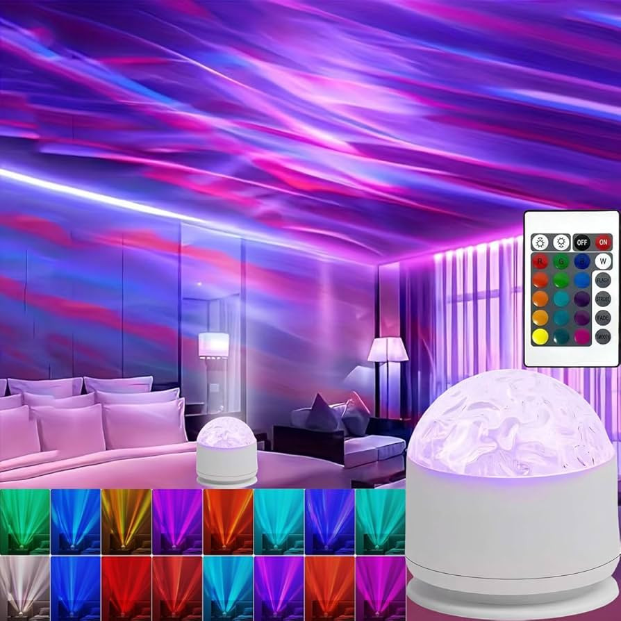 2 in 1 Galaxy Light,16 Color Northern Lights Projector,Ocean Wave Projector Sunset Lamp with Remo... | Amazon (US)