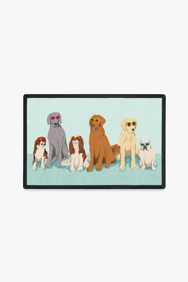 Gray Malin Dog's Day Out Blue Doormat | Ruggable | Ruggable