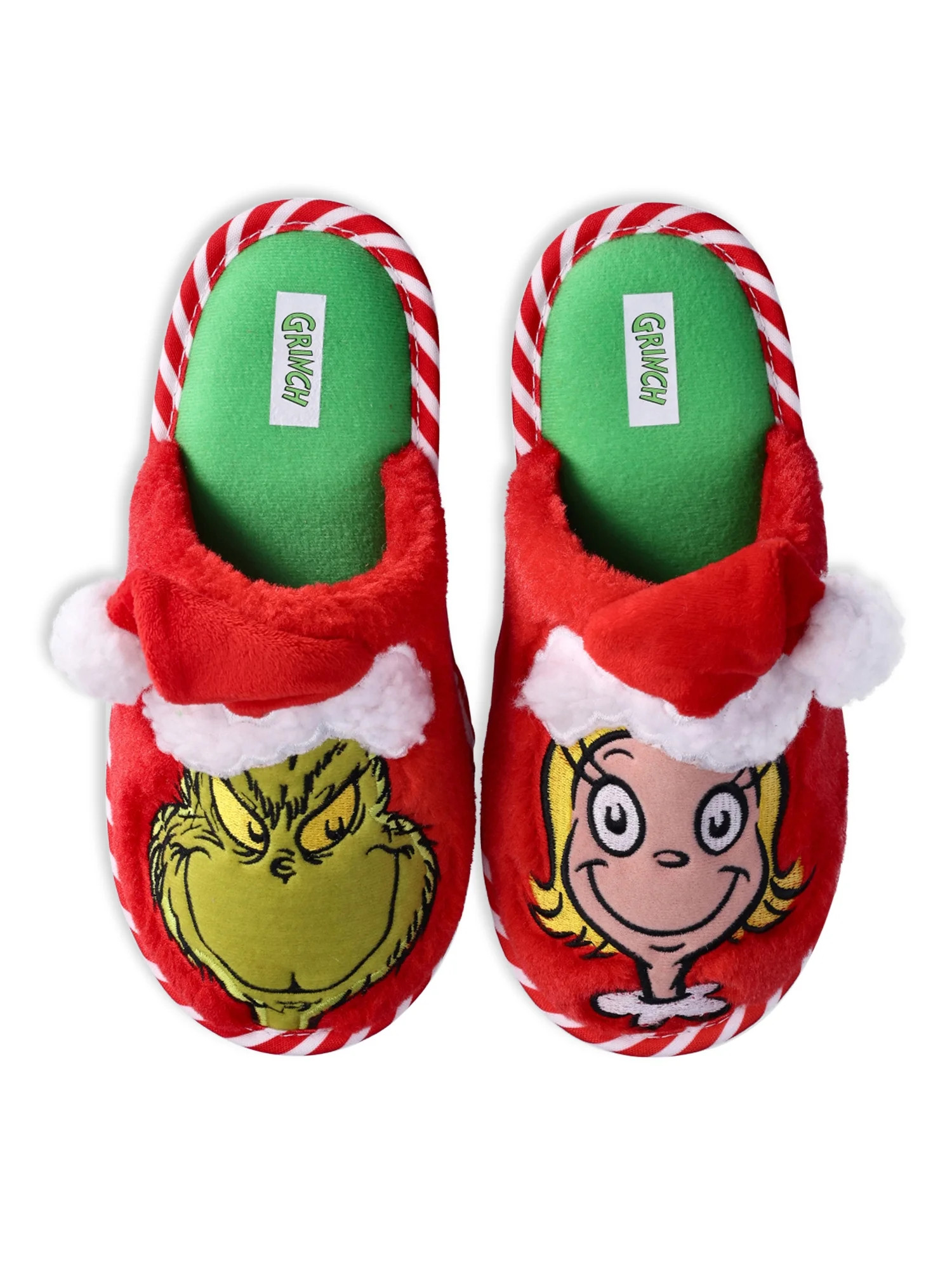 Grinch Girls Holiday Slippers, Sizes 7/8-2/3 | Walmart (US)