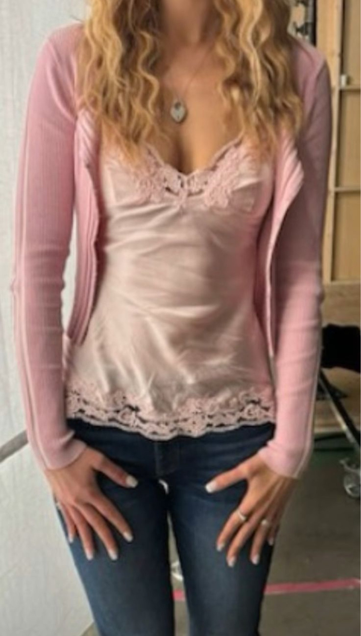 Lucy from tell me lies get the look. Y2k silk lace tank and cardigan pair. 

#LTKSeasonal #LTKBeauty #LTKStyleTip