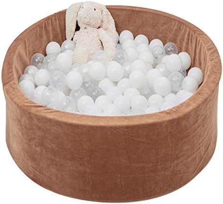 Razee Foam Pit Balls Pool Playpen for Baby Kids Handmade Kiddie Balls Pool (Coffee) | Amazon (US)
