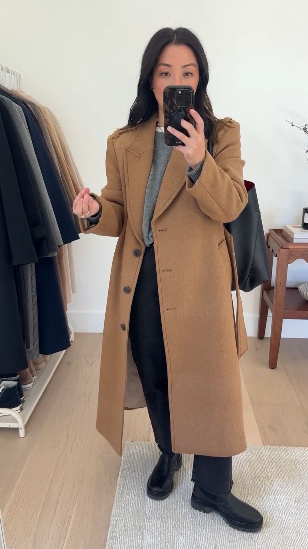 Lug sole boot outfit ideas. How to wear winter boots. These are a great lug sole option. Not overly bulky. 

J.Crew wool coat xs (old)
Aritzia Cashmere sweater xs
Everlane tee medium
Madewell 90's jeans, cut hems 25. Old
Mansur Gavriel tote
Reformation lug sole boots 5.5
YSL sunglasses

Winter outfits, winter style, petite style 

#LTKPetite #LTKSeasonal