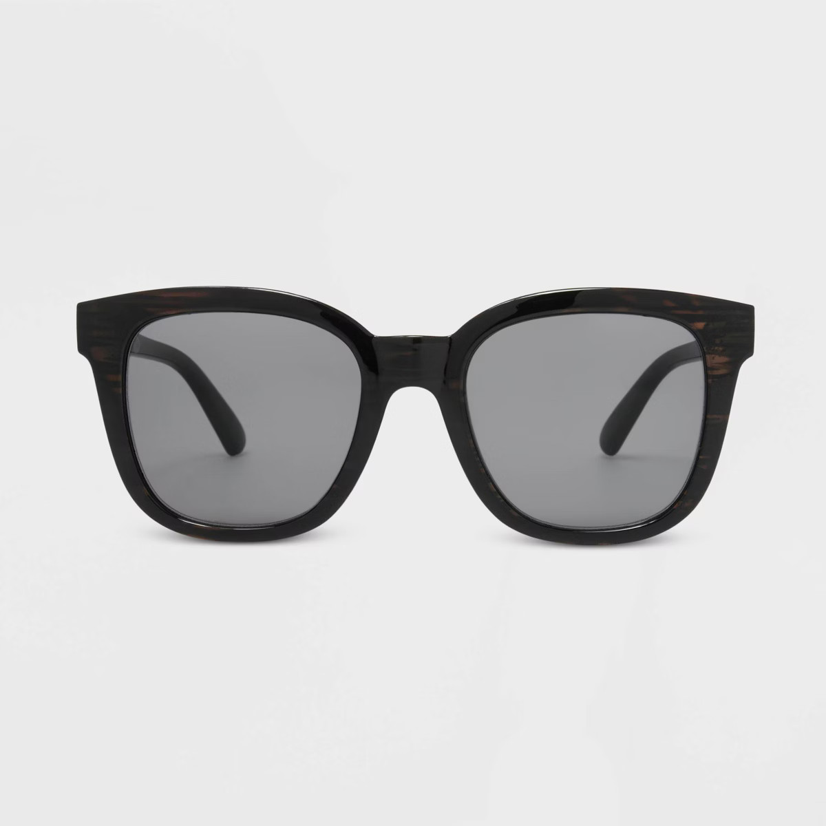 Women's Shiny Plastic Square Sunglasses - Universal Thread™ Black | Target