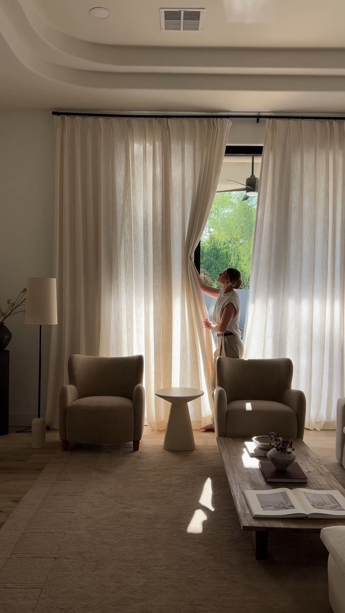 The most PERFECT custom linen curtains by @TWOPAGES. Use code LTK22 for 22% OFF 😍 #twopageshome 

Details: 
Type- Liz Linen Drape Pleated
Color- Ivory White 
Privacy - 60%
Header Style- Pinch Pleat

#LTKHome