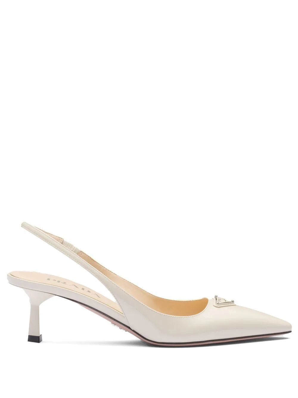 patent-finish triangle-logo pumps | Farfetch Global