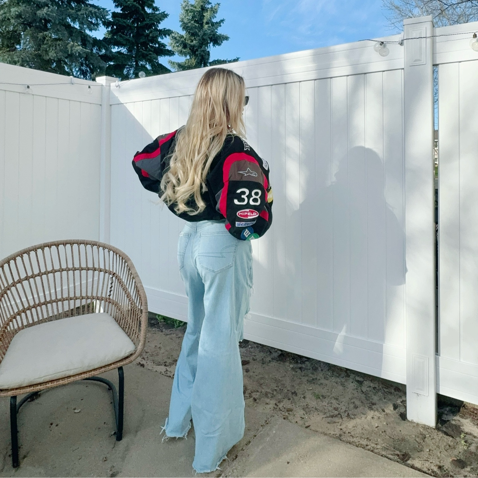 NASCAR outfit 🏎️🖤⛓️‍💥❤️‍🔥 #nascar #raceoutfit #carshow #90sstyle #streetwear 

#LTKstyletip