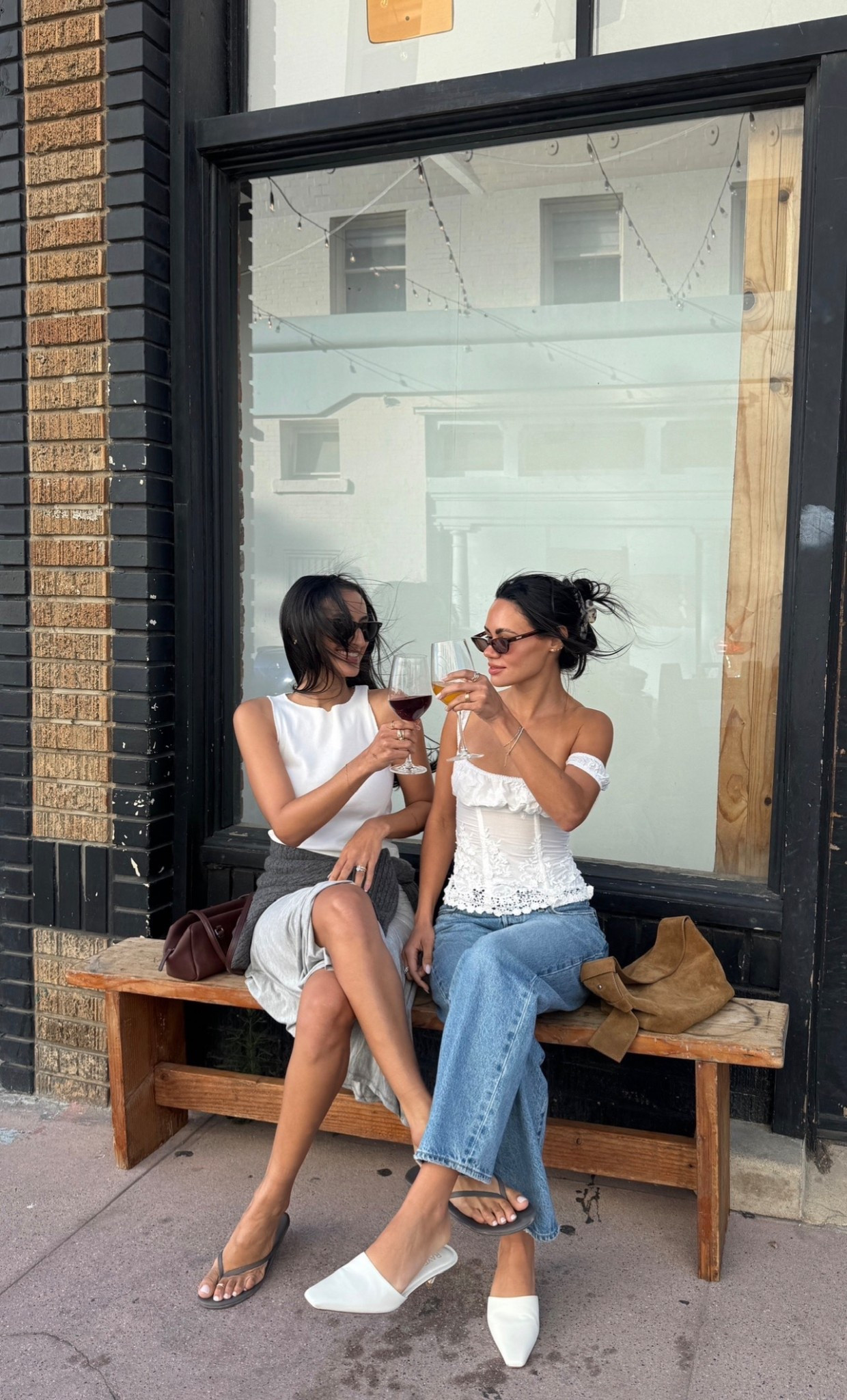 Spring LA outfit | we wore what white lace top, Levis jeans, Tony bianco white mules
#LTKootd 

#LTKWorkwear #LTKPetite #LTKootd