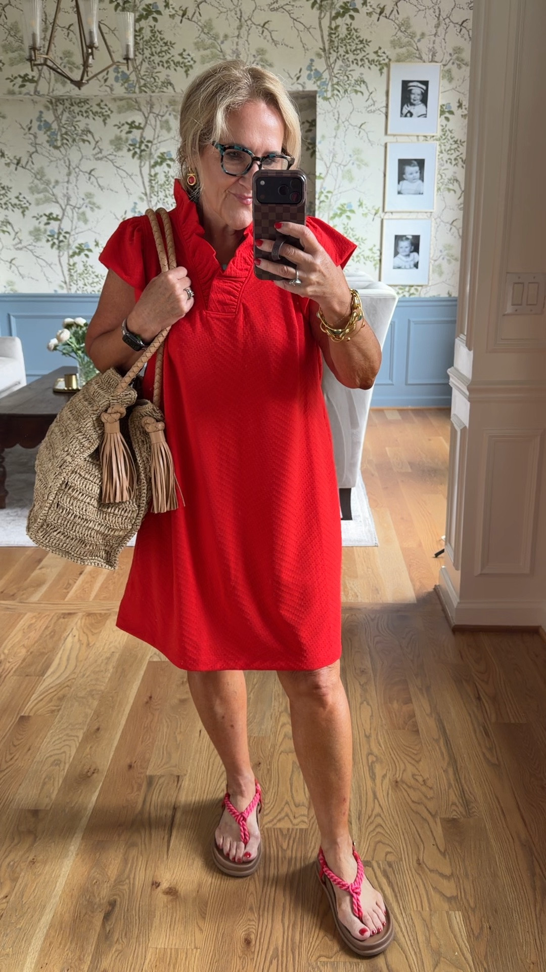 Dress size medium. Bag is a stunner! 
Shoes tts and getting limited. 
A few Julie Vos sample sale pieces
I wear a medium bangle at Julie Vos

#LTKSaleAlert #LTKOver40 #LTKootd