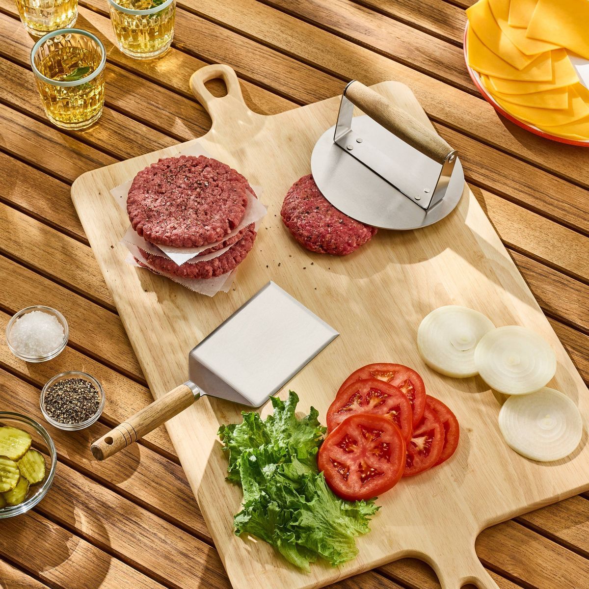2pc Burger Press & Spatula Grill Tool Set - Hearth & Hand™ with Magnolia | Target