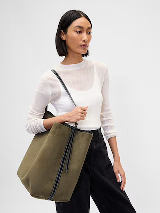 Vegan Suede Bucket Bag | Gap (US)