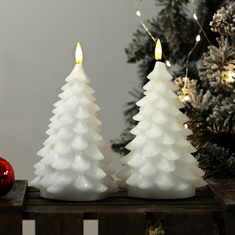 Flameless Candles with Remote Timer, 2 Pack Christmas Tree Candles Battery Operated LED Candles R... | Amazon (US)