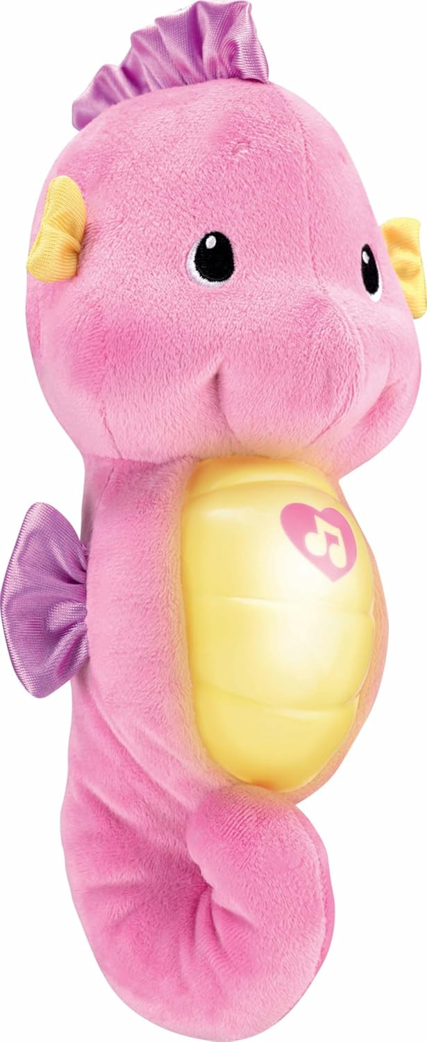 Fisher-Price Musical Baby Toy, Soothe & Glow Seahorse, Pink Plush Sound Machine with Lights & Vol... | Amazon (US)
