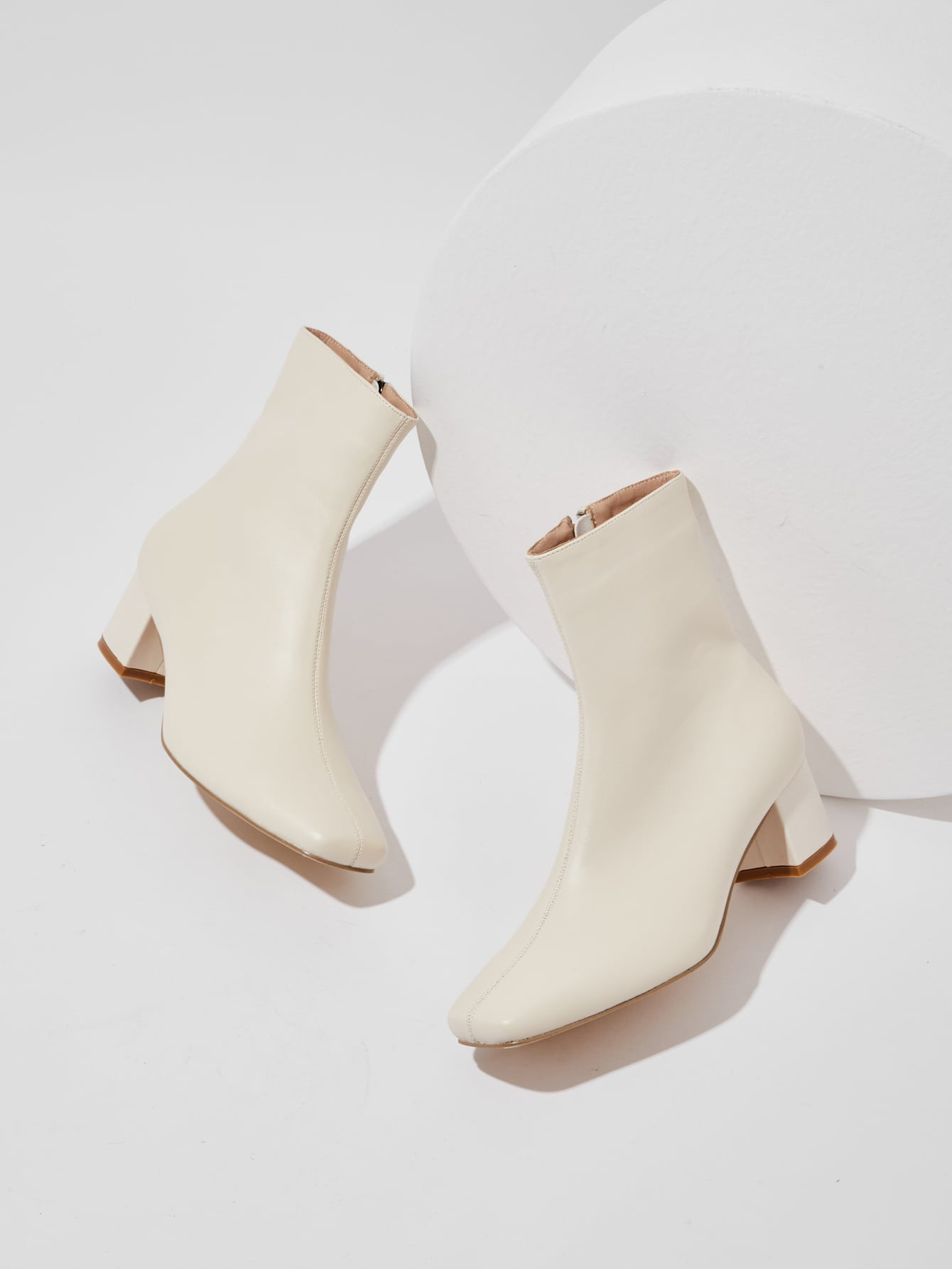 Square Toe Chunky Heeled Boots | SHEIN