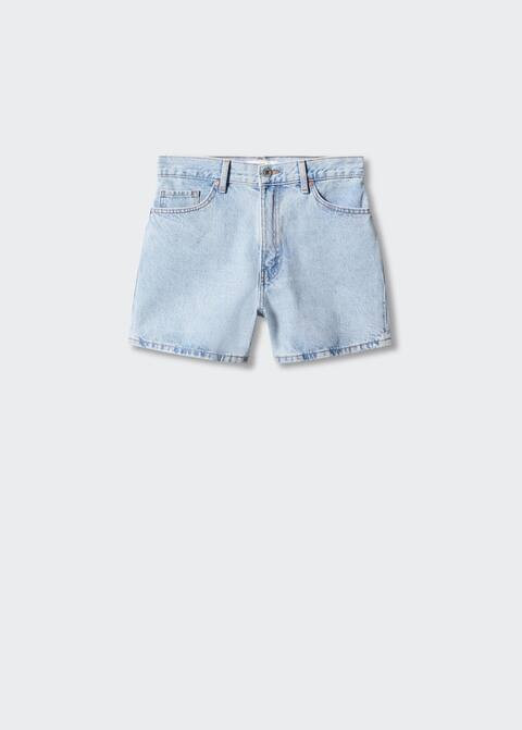 High-rise denim shorts | MANGO (UK)