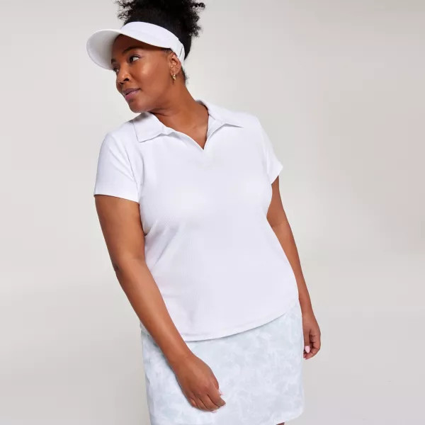 CALIA Women's Ribbed Johnny Collar Golf Polo | Dick's Sporting Goods