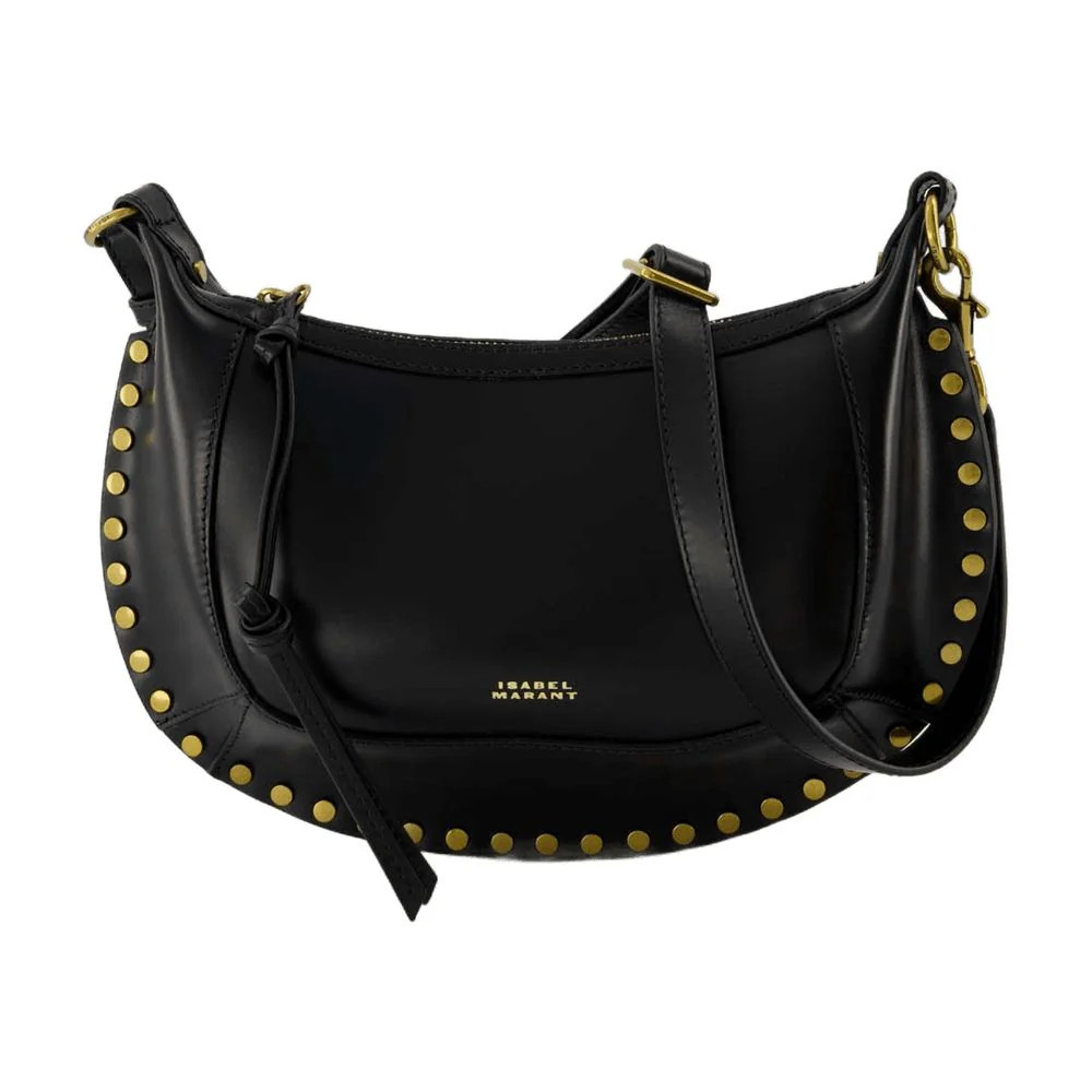 Isabel Marant Gold Studded Calfskin Shoulder Bag — Black | Italist Inc.