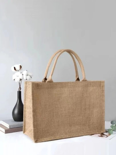 Minimalist Double Handle Shopper Bag | SHEIN