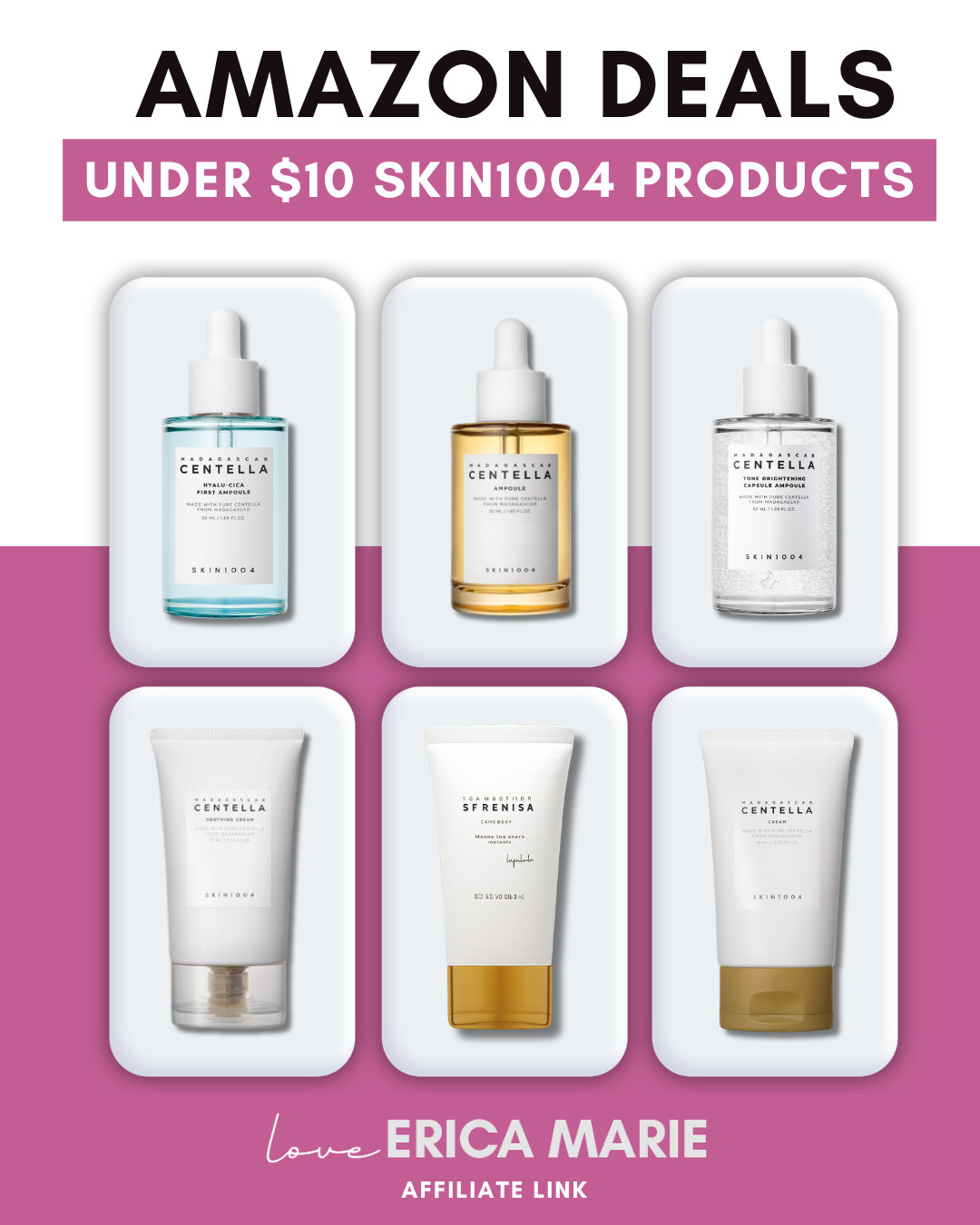 Shop SKIN1004 products under $10 and refresh your skincare routine for less. Discover affordable K-beauty favorites, including cleansers, toners, serums, and skincare essentials. Perfect for trying new products or stocking up on your daily skincare must-haves while they're on sale. 

 #LTKselfcare #LTKSaleAlert #LTKBeauty