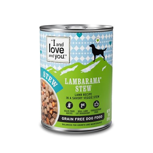 I AND LOVE AND YOU Wet Dog Food - Lambarama Stew - Lamb Recipe, Grain Free, Filler Free 13oz can, 12pk | Amazon (US)