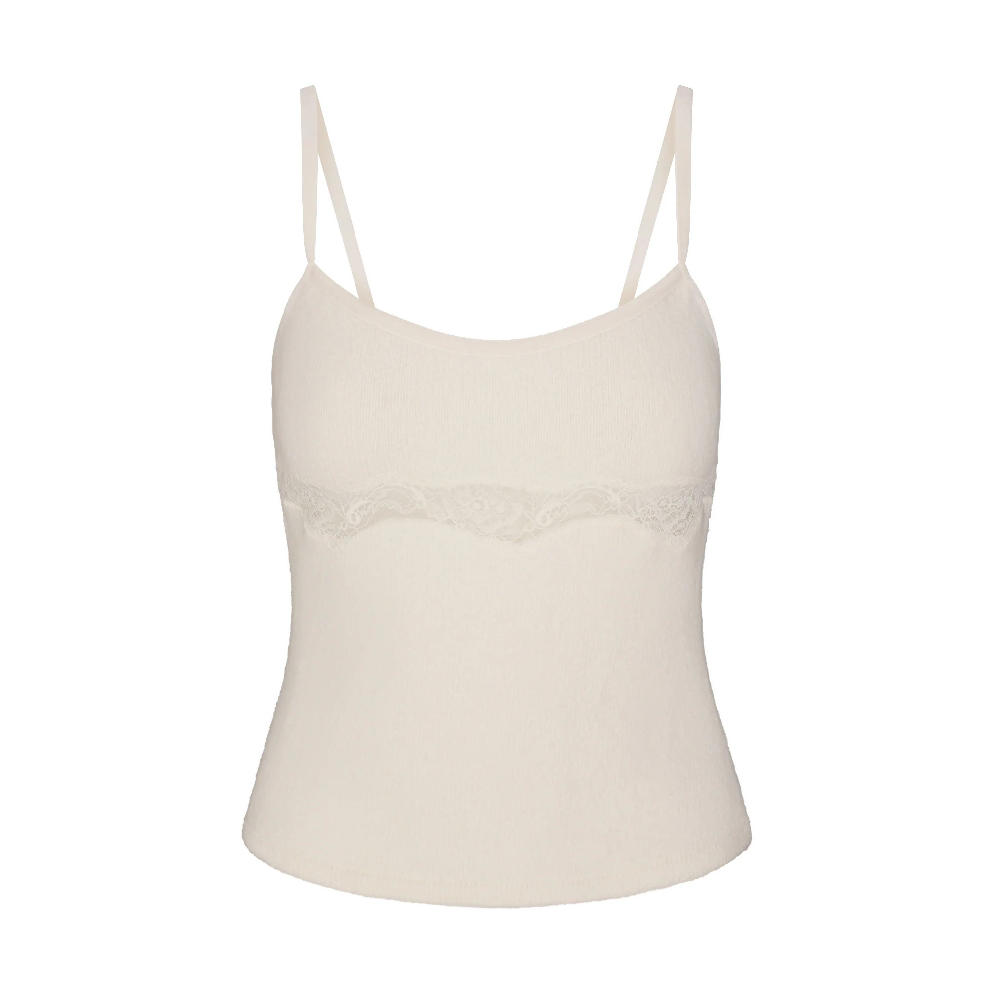 SKIMS Tank Top | White | Small | Lace Knit | SKIMS (US)