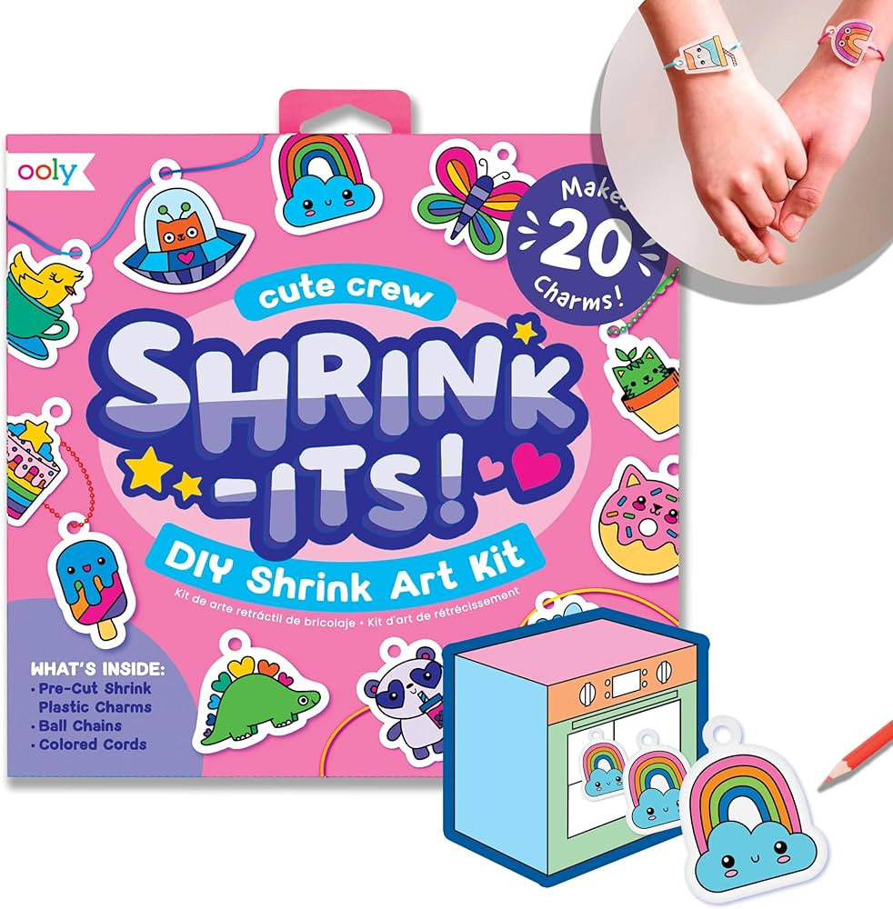 Ooly Shrink-Its Easter Activities for Kids, 28 PC DIY Shrinking Art Kit That Creates Charms and T... | Amazon (US)