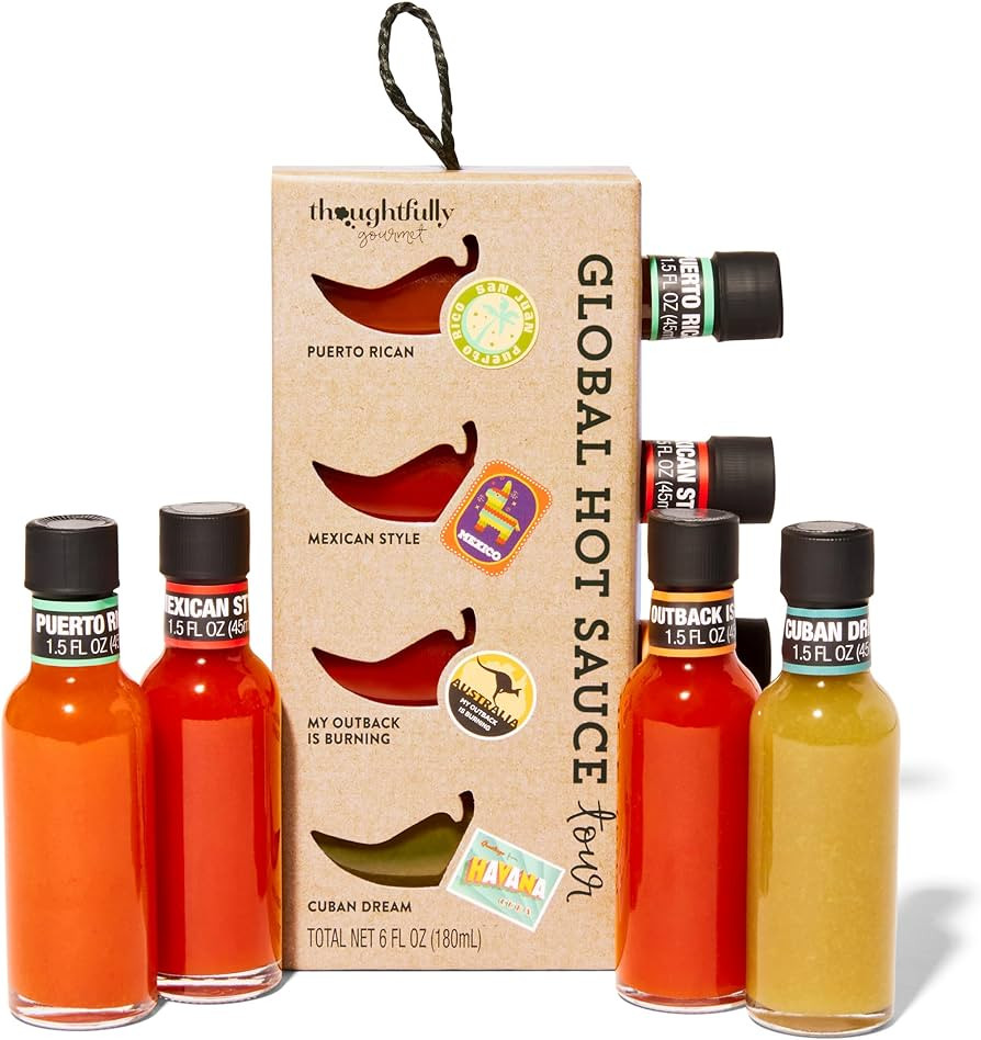 Thoughtfully Gourmet, Global Hot Sauce Gift Set, Internationally Inspired Flavors Include Puerto ... | Amazon (US)