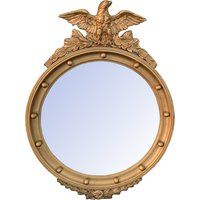 Antique American Federal Bulls Eye Gilt Eagle Convex Mirror | Etsy (US)