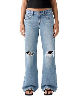 Premium Women's Low Loose Straight-Leg Jeans | Macy's