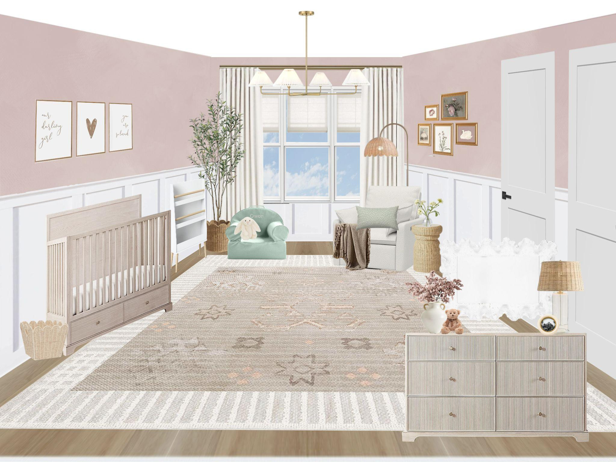 Soft, sweet, and timeless 🤍🌸
We designed this dreamy nursery with calming blush tones, warm wood textures, and cozy layered details to create the perfect peaceful space for baby (and parents too 💫).

From the textured rug to the airy curtains and cozy reading nook, every piece was chosen to feel both elevated and comforting.

 

#LTKBump #LTKHome #LTKBaby
