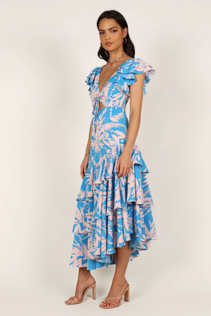 Flick Tiered Maxi Dress - Blue Floral | Petal & Pup (US)
